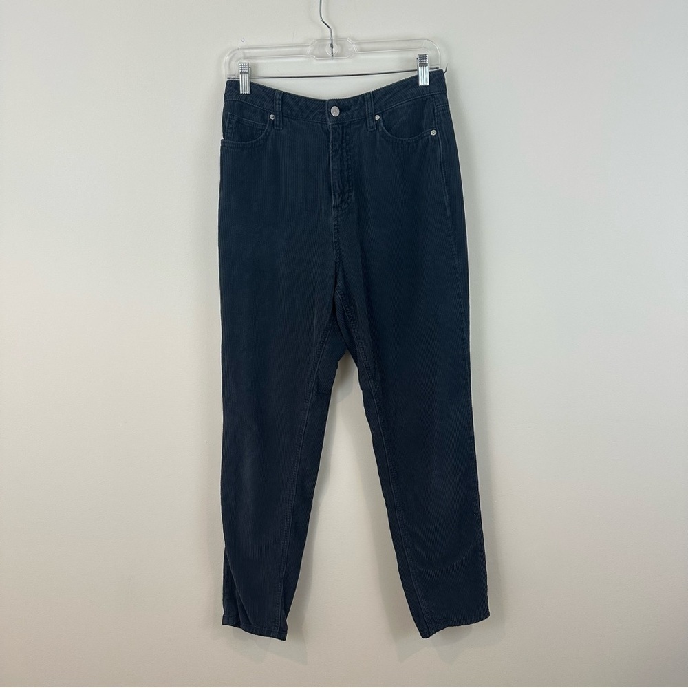 BDG Dark Blue Gray Corduroy Mom High Rise Pants Size 28